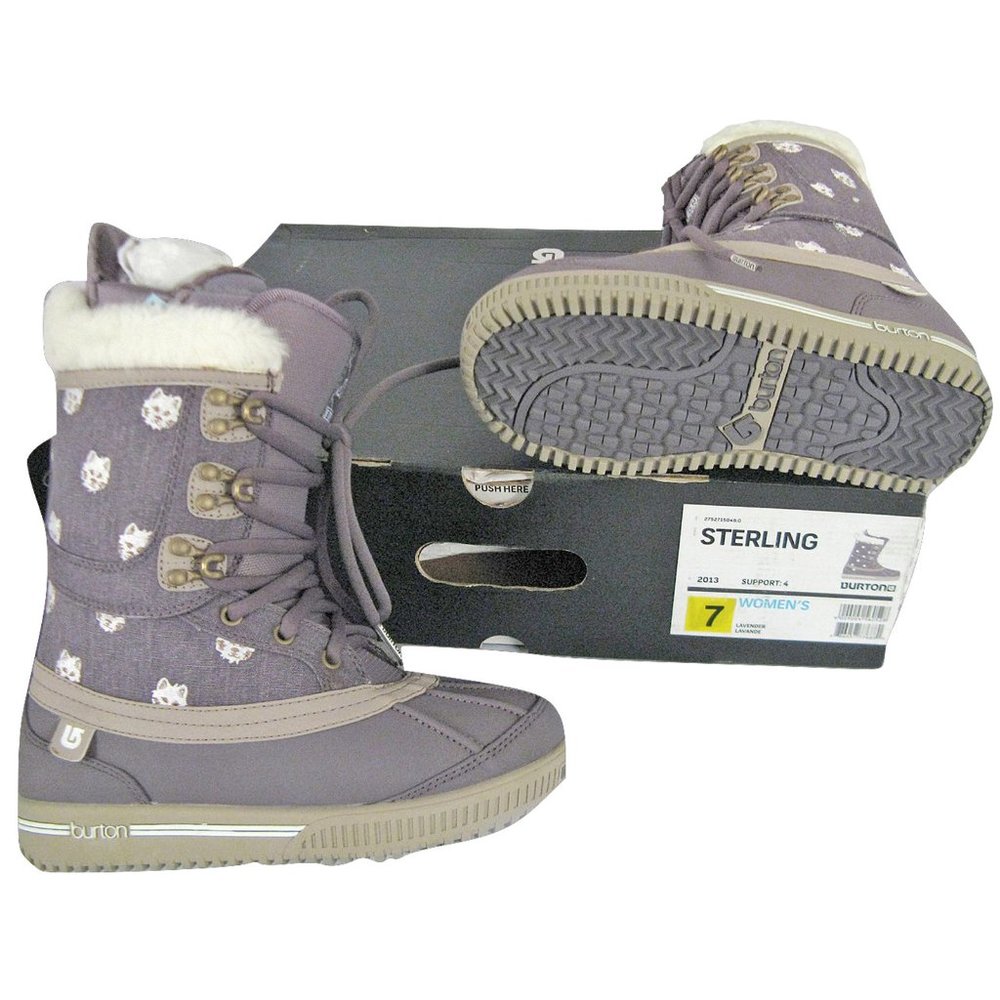 NEW $350 Burton Sterling Snowboard Boots!  5.5 6 6.5 7 8.5  Purple With Faux Fur
